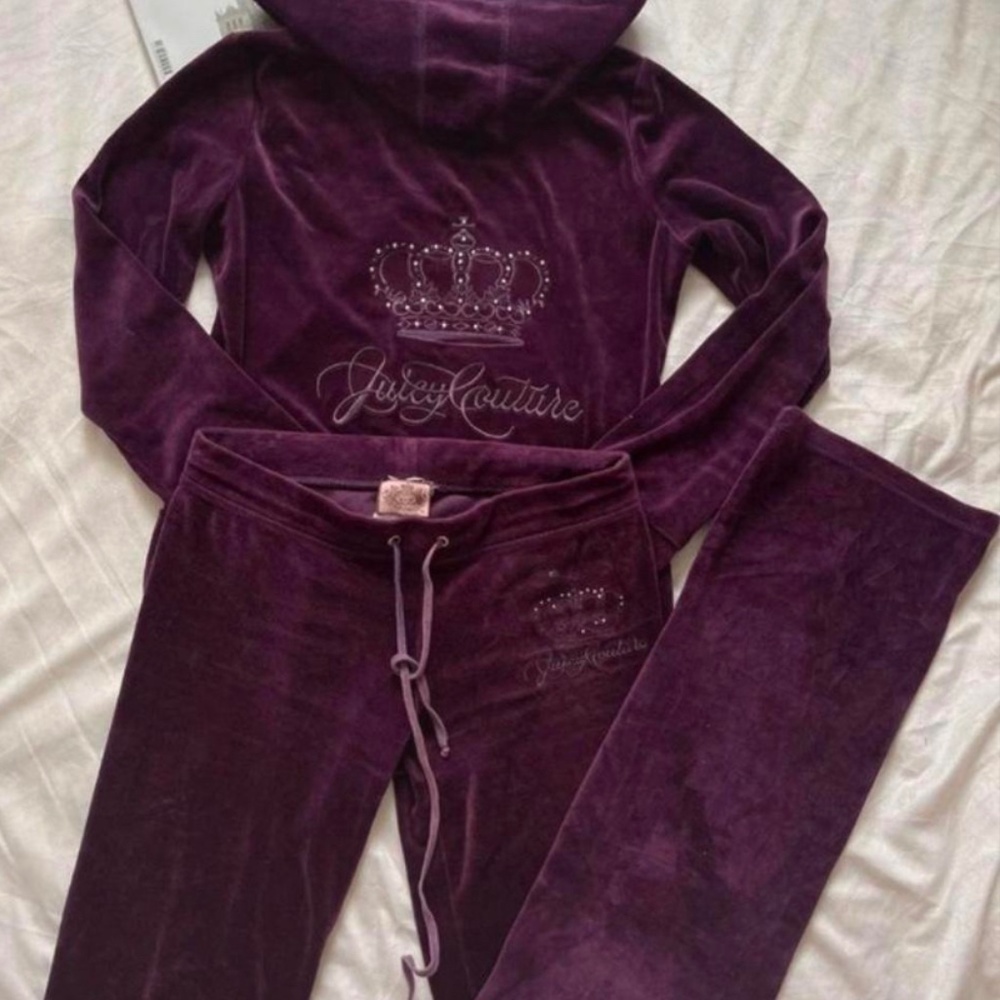 Juicy couture velour tracksuit purple size M
